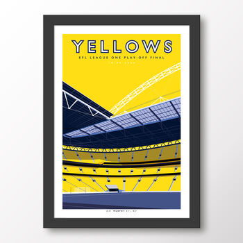 Oxford United Yellows Wembley Poster, 7 of 7