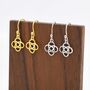 Sterling Silver Celtic Knot Drop Hook Earrings, thumbnail 3 of 11