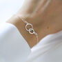 Mother And Daughter Bracelet Gift, Silver, Gold, Rose Gold Interlocking Circles, thumbnail 6 of 6