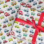 Cars Wrapping Paper, Passed Driving Test Gift Wrap, thumbnail 1 of 3