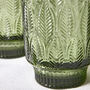 Set Of Four Green Leaf Patterned Highball Glasses, thumbnail 5 of 7