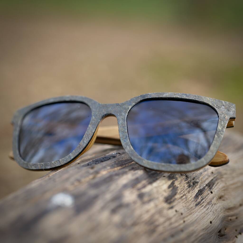 Driskills Slate Frame Polarised Dark Lens Sunglasses, 1 of 7