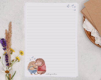 A5 Letter Writing Paper With Hedgehog Design, 4 of 5