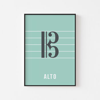 Alto Clef Print | Music Theory Poster, 6 of 10