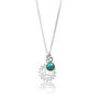 Throat Chakra Charm Necklace In Silver Turquoise, thumbnail 1 of 2