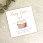 Personalised Pink Easter Bunny Basket Card, thumbnail 1 of 4