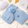 Luxury Baby Boys Cardigan, Bobble Hat And Mittens Set, thumbnail 7 of 11