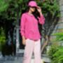Pink Polka Dabu Printed Shirt And Cargo Pant, thumbnail 3 of 4