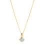 November Birthstone Blue Topaz Gold Vermeil Necklace, thumbnail 3 of 9