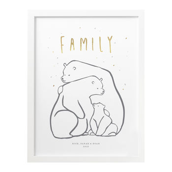 Personalised Bear Family Print, 5 of 7