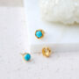 Maya Turquoise Stud Earrings Silver Or Gold Plated, thumbnail 1 of 12