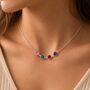 Personalised Square Shaped Family Birthstones Necklace, thumbnail 12 of 12