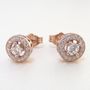 Rose Gold Plated Or Silver Cubic Zirconia Stud Earrings, thumbnail 3 of 7