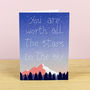 You Are Worth All The Stars Greetings Card, thumbnail 1 of 2
