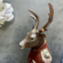 26cm Red Gentleman Stag Bust – Mini Deer Suit Figurine, thumbnail 11 of 12