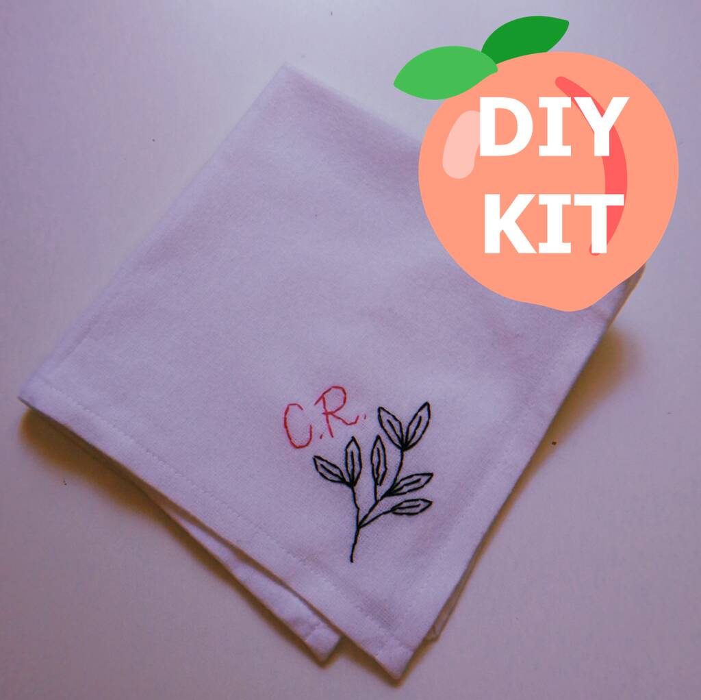 Embroider Your Own Handkerchief Kit By Delicious Monster Tea