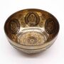 Tibetan Healing Engraved Bowl 21cm Om And Buddha, thumbnail 3 of 3