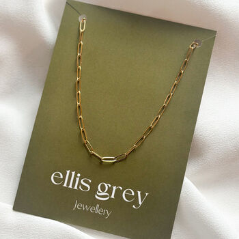 Paperlink Chain 18k Gold Plated Necklace, 4 of 4