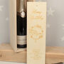 Personalised Wreath Engraved Wooden Bottle Box, thumbnail 3 of 3