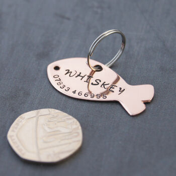 Cat Name Tag In The Shape Of A Fish, 3 of 5