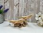Hand Carved Wooden Whale Pair Sculpture Ornament, thumbnail 1 of 12