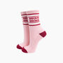 Bisous Bisous Organic Cotton Sports Socks In Pink, thumbnail 1 of 4