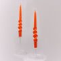 G Decor Orange Set Of Two Hand Dipped Dinner Candles, thumbnail 3 of 4