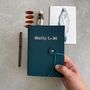 Recycled Leather Tie Midi Notebook, thumbnail 1 of 4