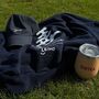 'Virtue And Kindness' Heavyweight Boxy Navy Hoodie, thumbnail 4 of 5