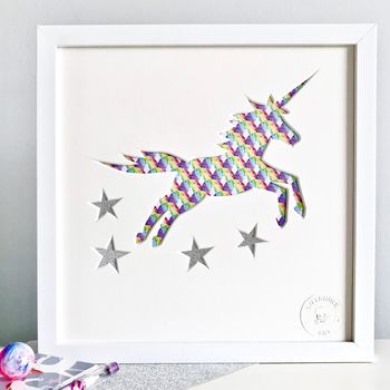 Unicorn Cut Out Bedroom Picture, 2 of 12