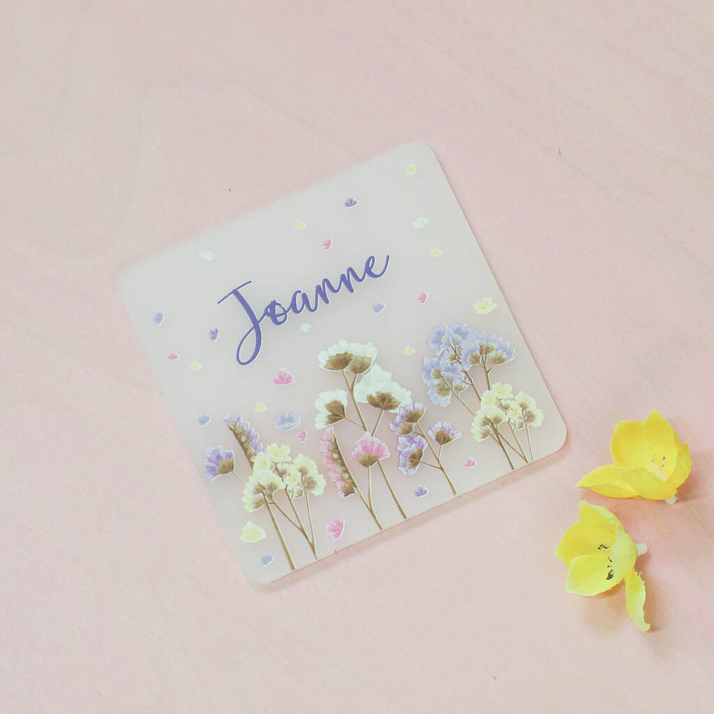 Personalised Coaster, Dried Flowers, 1 of 6