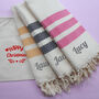 Personalised Soft Cotton Sofa Throw, Christmas Gift For Grandparents, thumbnail 1 of 9