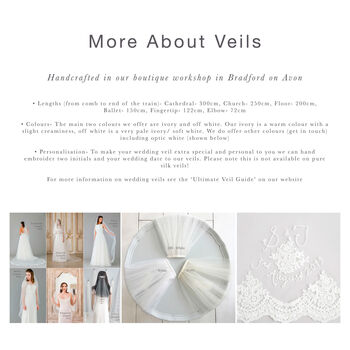 Full Floral Lace Edge Wedding Veil, 9 of 11