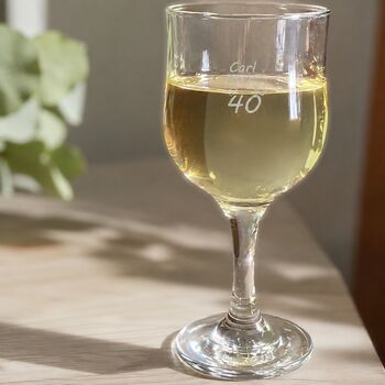 Personalised 40th Birthday Wine Glass Gift, 4 of 8