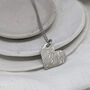 Fingerprint Heart Stainless Steel Necklace, thumbnail 2 of 6