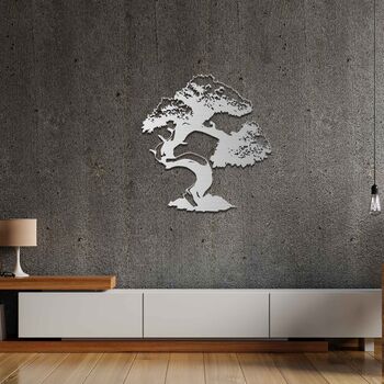 Modern Bonsai Tree Wall Art Wooden Home Decor, 7 of 10