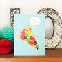 Mini Pizza Greetings Card, thumbnail 4 of 4