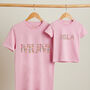 Personalised Mother's Day Mummy And Me Matching T Shirt / Top Set Floral, thumbnail 2 of 4