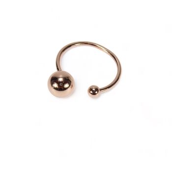 Double Ball Rings, Rose Or Gold Vermeil 925 Silver, 2 of 11