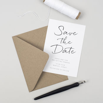 Minimalist Save The Date Card, 2 of 2