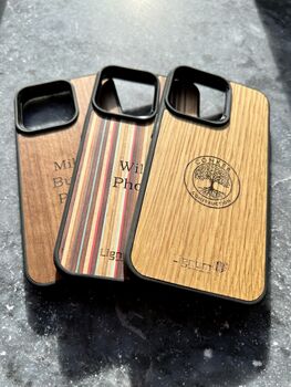 Personalised Real Wood Case For iPhone 13 And 13 Pro, 3 of 12