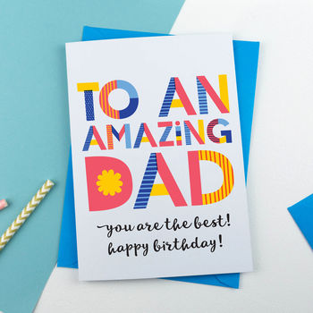 Amazing Dad Or Daddy Personalised Card, 2 of 4