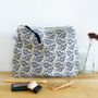 Navy Cow Parsley Tall Pouch, thumbnail 3 of 4