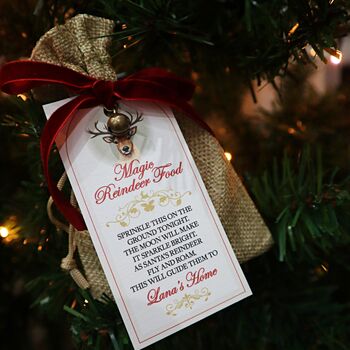 Christmas Magic Reindeer Food Personalised Xmas Stocking Filler Kids Christmas Eve Gift, 2 of 9