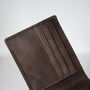 Engraved Vintage Leather Personalised Bifold Wallet, thumbnail 4 of 5