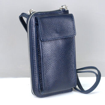 Monogram Leather Purse With Phone Pocket, 7 of 9