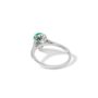 White Gold Pear Emerald And Diamond Halo Ring, thumbnail 3 of 6