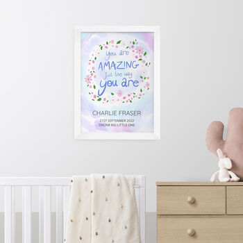Personalised Amazing Floral Christening Print, 4 of 12