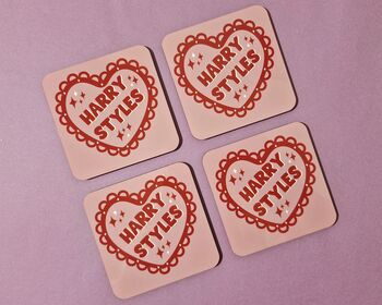 Harry Styles Heart Coaster, 4 of 5