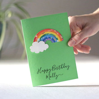 Personalised Rainbow Children's Birthday Card, 3 of 4